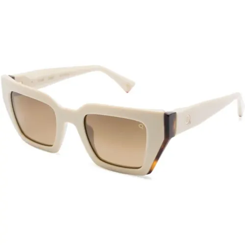 Weiße Sonnenbrille mit Original-Etui , Damen, Größe: 48 MM - Etnia Barcelona - Modalova