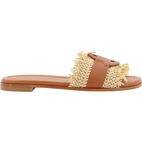 Leather Sandals Squared Toe Italy , female, Sizes: 3 UK - Moncler - Modalova