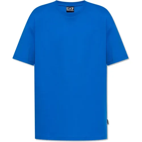 T-Shirt mit Druck , Herren, Größe: M - Emporio Armani EA7 - Modalova