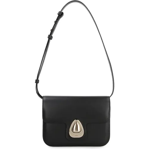 Kleine Ledertasche mit Push-Lock , Damen, Größe: ONE Size - A.P.C. - Modalova