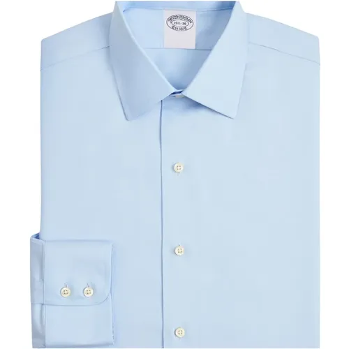 Hellblaues Regular-Fit-Hemd mit Ainsley-Kragen , Herren, Größe: 4XL - Brooks Brothers - Modalova