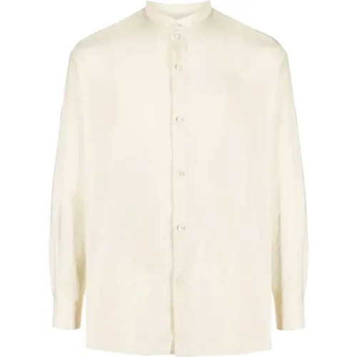 Twisted Shirt in Ecru White , male, Sizes: L, XL - Lemaire - Modalova