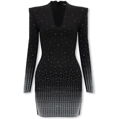 Kleid mit glänzenden Kristallen - Balmain - Modalova