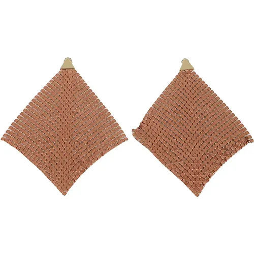 Copper Pixel Flow Earrings , female, Sizes: ONE SIZE - Paco Rabanne - Modalova