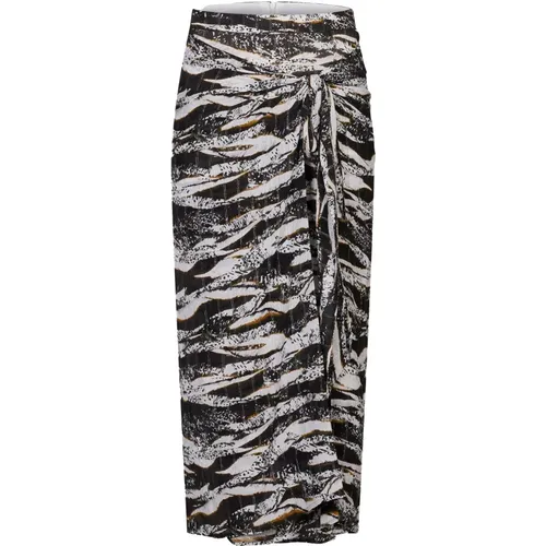 Zebra Wave Dot Maxi Skirt , female, Sizes: M, L - Lala Berlin - Modalova