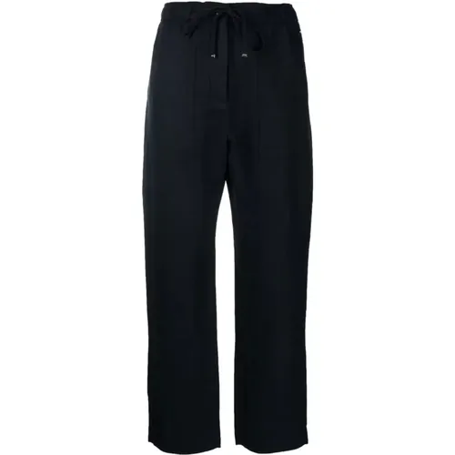 Blaue Leinen Pull On Sweatpants , Damen, Größe: L - Tommy Hilfiger - Modalova