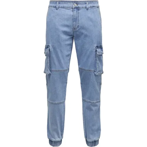 Cargo-Style Herren Jeans , Herren, Größe: W34 L34 - Only & Sons - Modalova