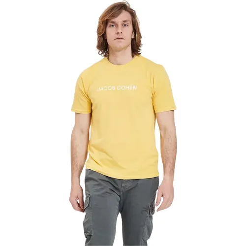 Printed Crew Neck T-Shirt , male, Sizes: 2XL, M, L - Jacob Cohën - Modalova