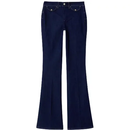 Flare Jeans aus Raw Denim mit hoher Taille , Damen, Größe: W30 - Liu Jo - Modalova