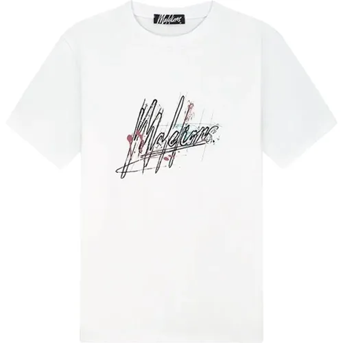 Splash Signature T-Shirts , Herren, Größe: L - Malelions - Modalova