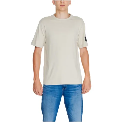 Regular Tee Herbst/Winter Kollektion Baumwolle , Herren, Größe: L - Calvin Klein Jeans - Modalova