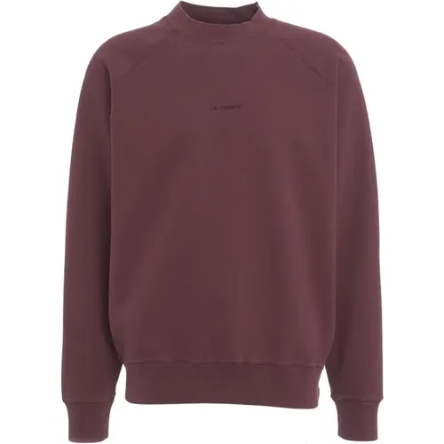 Roter Sweatshirt mit Besticktem Logo Aw24 , Herren, Größe: L - C.P. Company - Modalova