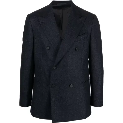 Double-Breasted Wool Jacket , male, Sizes: M, XL, S - Caruso - Modalova