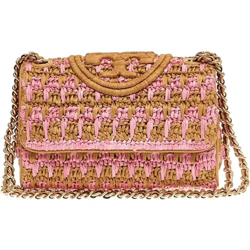 And Beige Crochet Shoulder Bag , female, Sizes: ONE SIZE - TORY BURCH - Modalova