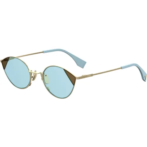 Goldene Sonnenbrille CUT EYE,Cut Eye Sonnenbrille Silber /Rosa,Cut Eye Sonnenbrille Silber Gelb - Fendi - Modalova