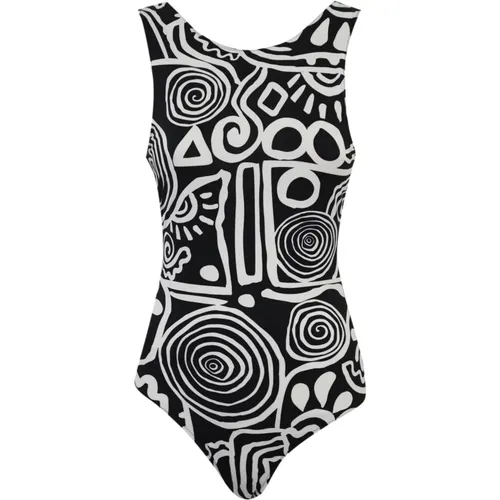 Einteiliger Badeanzug mit geometrischem Muster - Liviana Conti - Modalova