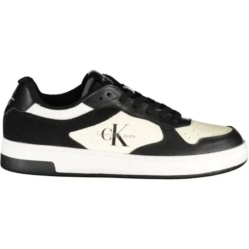 Laced Sneakers with Print and Logo Detailing , male, Sizes: 11 UK, 12 UK - Calvin Klein - Modalova