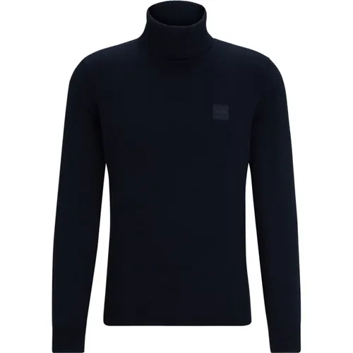 Blaue Pullover - Akiro Kollektion , Herren, Größe: L - Hugo Boss - Modalova