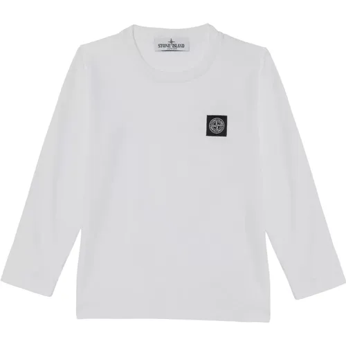 Langarm Rundhals T-Shirt - Stone Island - Modalova