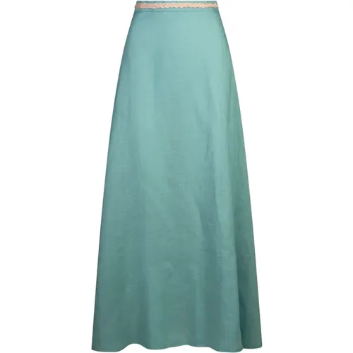 Linen Long Skirt Charline , female, Sizes: S, XS, 2XS - Amotea - Modalova