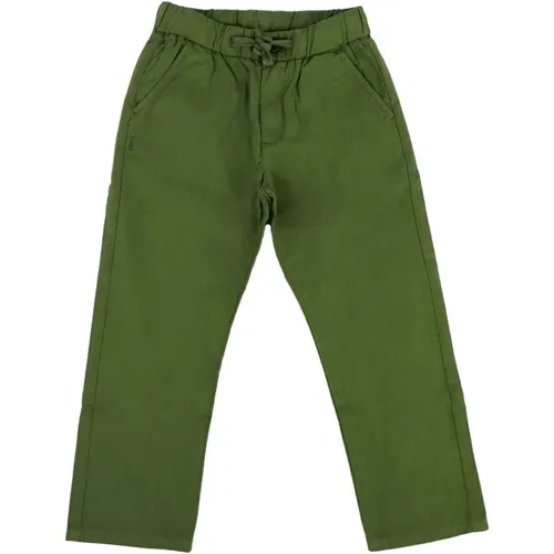 Grüne Baumwoll Kinderhose mit Taschen - Sun68 - Modalova