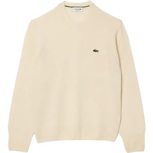 Wollmischung Rundhals Pullover , Herren, Größe: M - Lacoste - Modalova