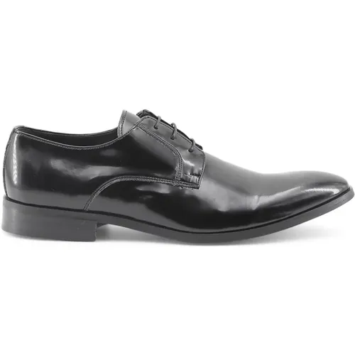 Embroidered Patent Leather Laced Shoes , male, Sizes: 9 UK - Made in Italia - Modalova