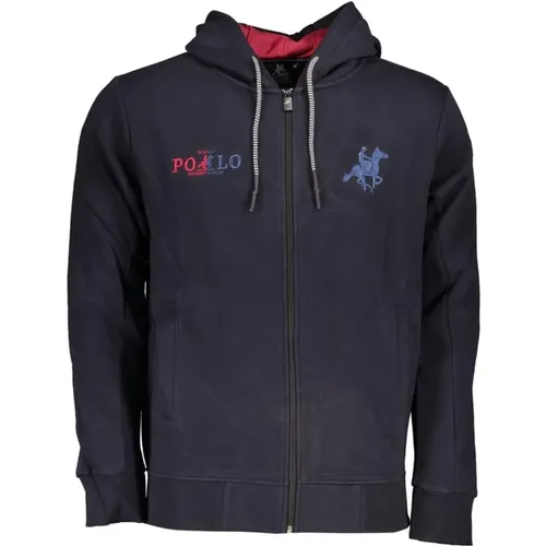 Blaue Kapuzen-Sweatshirt mit Logo-Stickerei , Herren, Größe: 3XL - U.S. Polo Assn. - Modalova