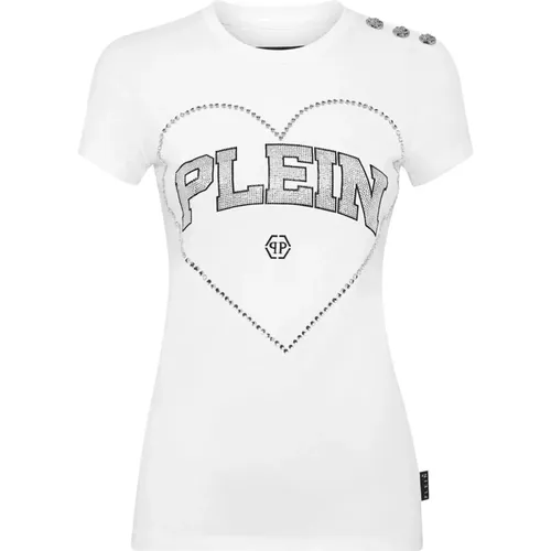 Grafik T-Shirt , Damen, Größe: M - Philipp Plein - Modalova