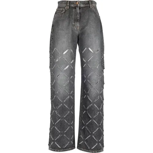 Jeans Pants - Oversized Fit - All Temperature - 100% Cotton , female, Sizes: W26 - Versace - Modalova