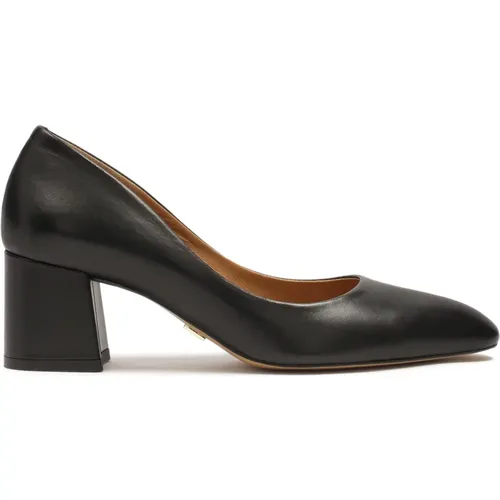 Klassische schwarze Pumps mit einem breiten Absatz , Damen, Größe: 35 EU - Kazar - Modalova