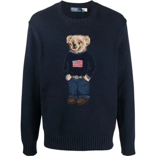 Lscnflagbear-Ls-Pullover, Men`s Stylish Sweatshirt , male, Sizes: XL - Polo Ralph Lauren - Modalova