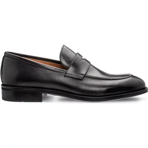Klassische schwarze Loafer-Schuhe - Moreschi - Modalova
