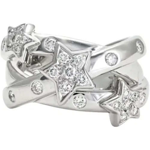 Pre-owned White Gold rings , female, Sizes: ONE SIZE - Chanel Vintage - Modalova