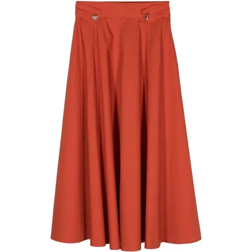 Flared Skirt with Button Detailing , female, Sizes: XS - Liu Jo - Modalova
