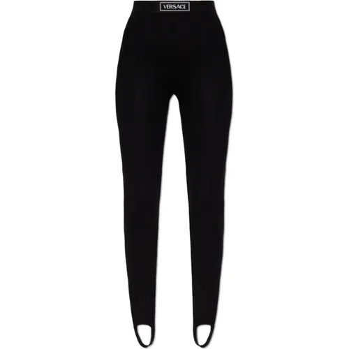 Leggings mit Logo Versace - Versace - Modalova