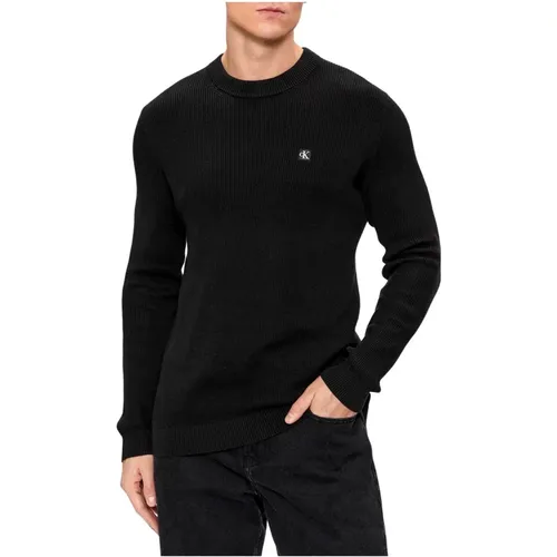 Honeycomb Crewneck Sweater , male, Sizes: L, XL, S, M - Calvin Klein - Modalova