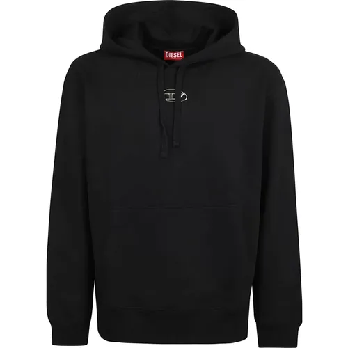 Gebürsteter Baumwolljersey-Kapuzenpullover - Diesel - Modalova