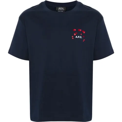 Blaue T-Shirts Polos für Männer , Herren, Größe: L - A.p.c. - Modalova