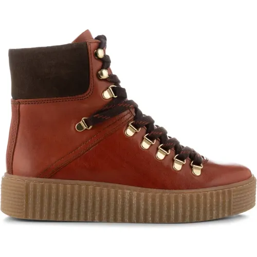 Agda Leather Hiking Boot , female, Sizes: 5 UK, 7 UK, 6 UK, 4 UK, 8 UK, 3 UK - Shoe the Bear - Modalova