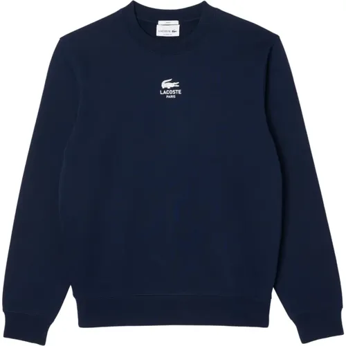 Blauer Pullover Urbaner Stil Unisex , Herren, Größe: XS - Lacoste - Modalova