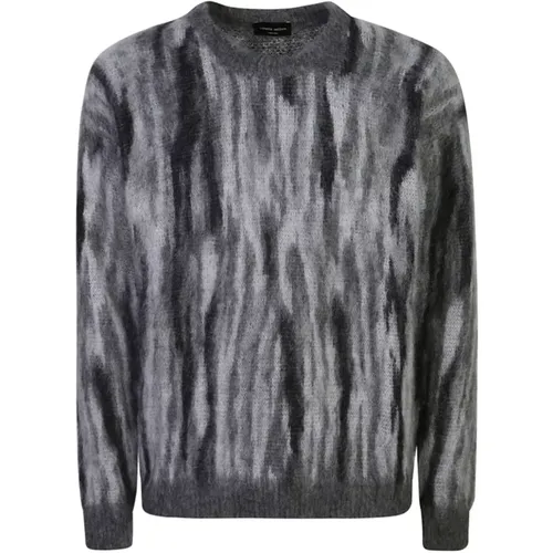 Grey Sweater for Men Aw24 , male, Sizes: M, L, XL - Roberto Collina - Modalova