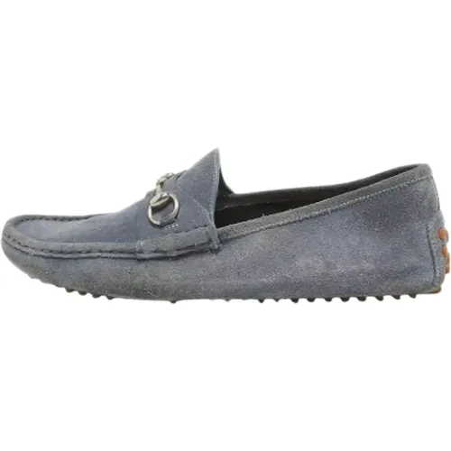 Pre-owned Suede flats , male, Sizes: 10 UK - Gucci Vintage - Modalova