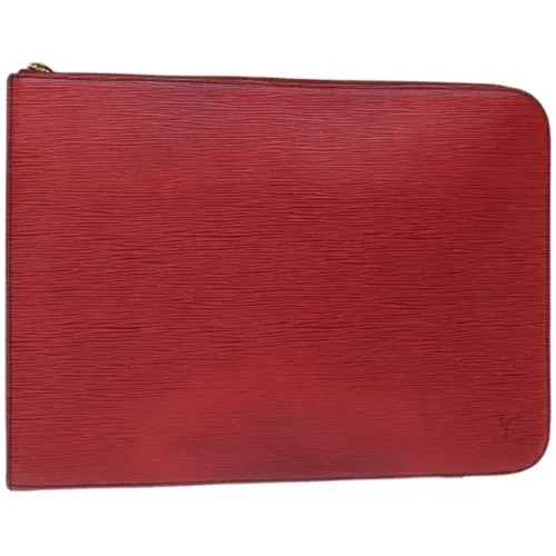 Pre-owned Leather clutches , female, Sizes: ONE SIZE - Louis Vuitton Vintage - Modalova