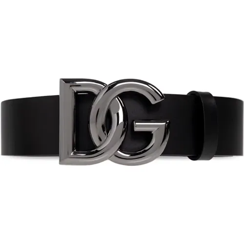 Ledergürtel mit Logo , Herren, Größe: 115 CM - Dolce & Gabbana - Modalova