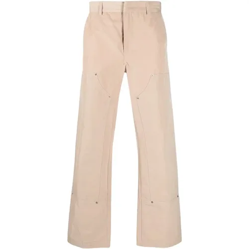 Wide Leg Trousers with Rivet Detail , male, Sizes: M - 424 - Modalova