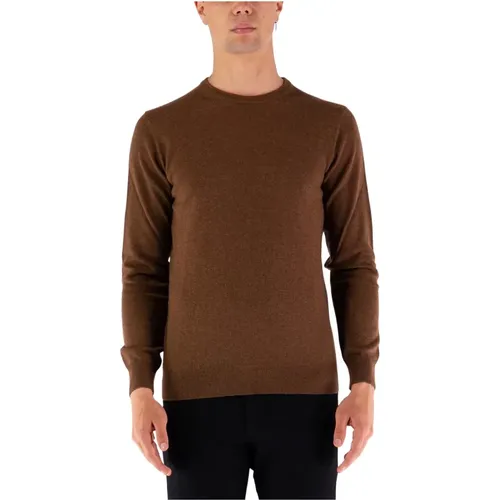 Merino Wool Crew Neck Sweater , male, Sizes: S - Kangra - Modalova