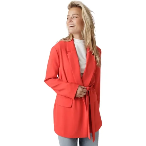 Coral Blazer with Bow Belt , female, Sizes: 4XS, 3XS - Ottod'Ame - Modalova