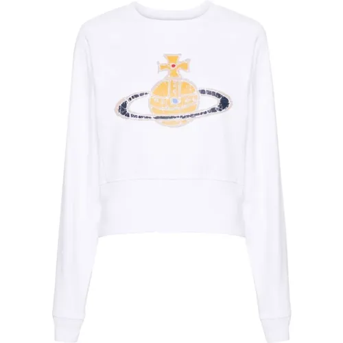 Weiße Time Machine Sweatshirt , Damen, Größe: XS - Vivienne Westwood - Modalova