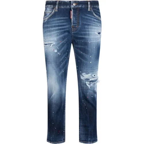 Trendy Cropped Jeans , female, Sizes: XS, 2XS, M - Dsquared2 - Modalova
